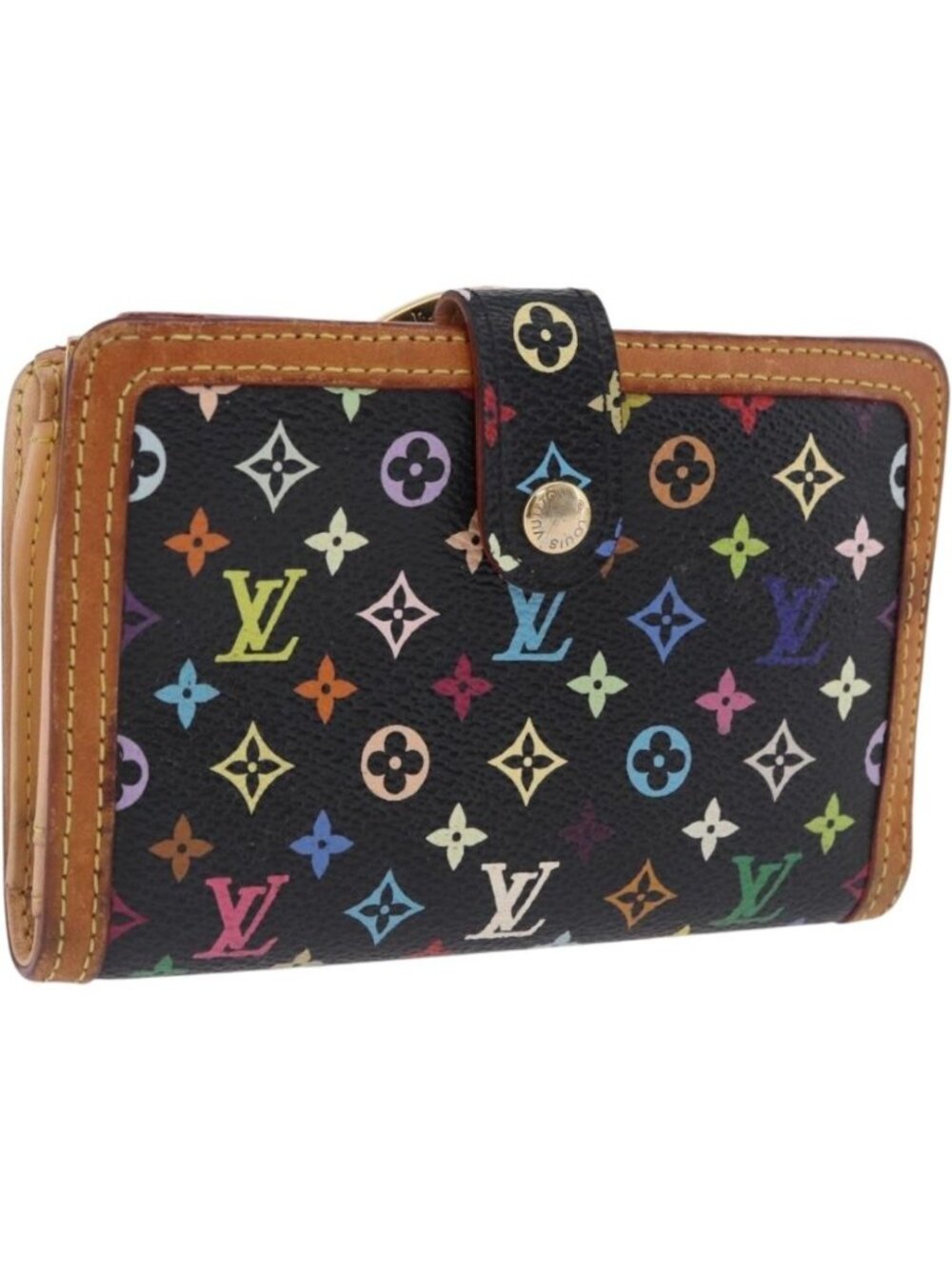 LOUIS VUITTON Monogram Multicolor Portefeuille Viennois Black M92988
